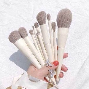 10 Pcs Cream Make Up Brush Set